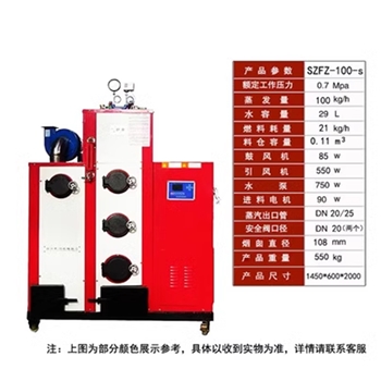 佳先100公斤蒸汽/25公斤耗燃料/时生物质颗粒燃料锅炉蒸汽发生器